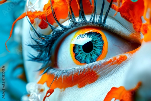 Visual distortion. Surreal concept. Abstract medical concept. Metaphorical amphetamines physical senses, of a mental illusion. Hallucination - due to amphetamines: abstract image of well-be.