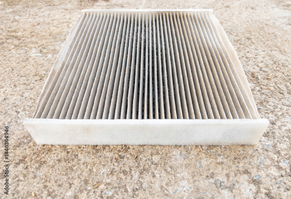 Dirty Used Car Air Filter Needing Replacement.