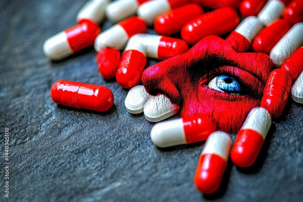 Coping with loss. Medical side effects - cause of depression: abstract image of mental state. Mental wellness. Metaphorical medical side effects awareness of a loss of pleasure or interest.