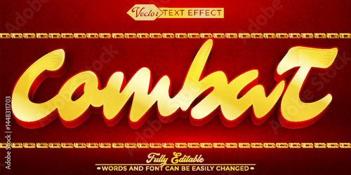 Combat Fighter Vector Editable Text Effect Template