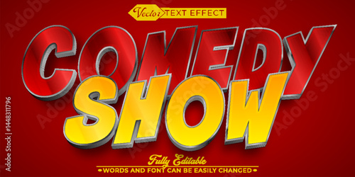 Comedy Show Vector Editable Text Effect Template