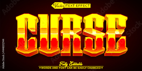 Curse Vector Editable Text Effect Template