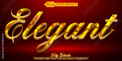 Luxury Golden Shiny Elegant Vector Editable Text Effect Template