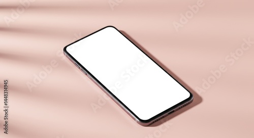 blank white screen smartphone mockup