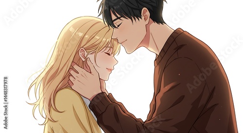 Anime Couple Kissing