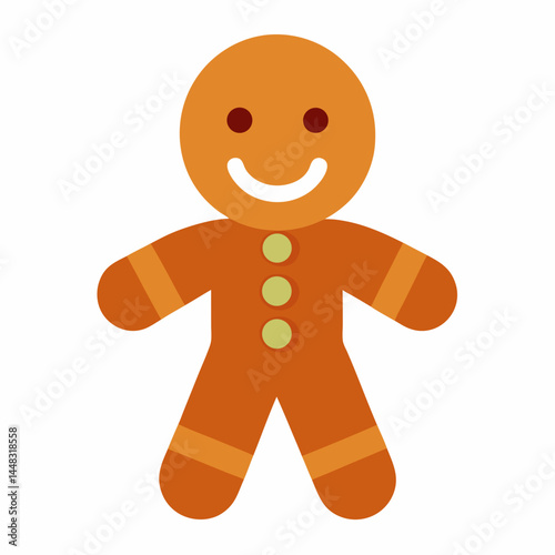 gingerbread man isolated on white
