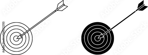 Target and Goal abstract Vector icons Set. Darts icon thin line illustration 