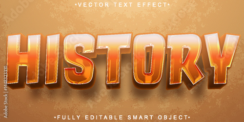 Oldest History Vector Fully Editable Smart Object Text Effect