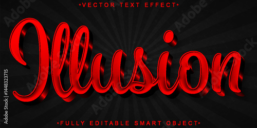 Purple Hypnotic Illusion Blur Vector Fully Editable Smart Object Text Effect
