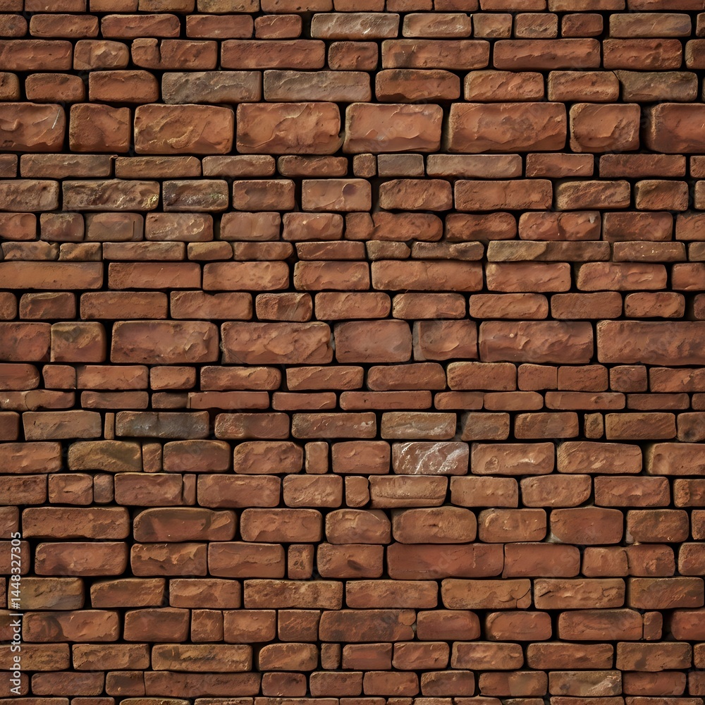 Obraz premium Red Brick Wall Texture Background Close Up Construction Material Design