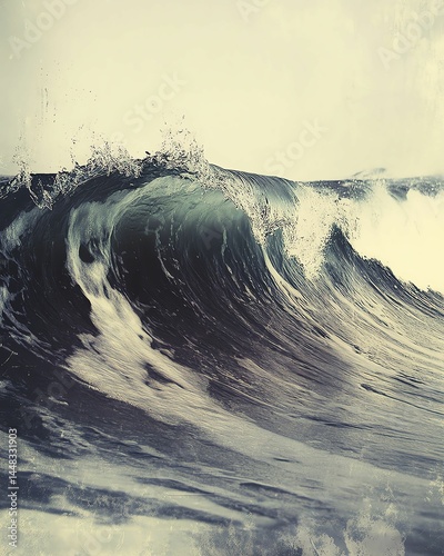 conceptual wave fantasy Gentle waves crashing against the shore.