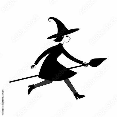 witch on a broom