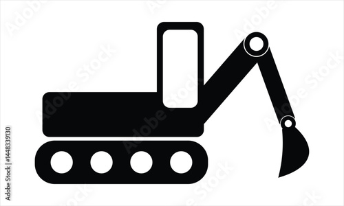 Excavator silhouette illustration