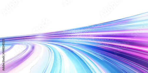 A vibrant and dynamic abstract image showcasing flowing lines in shades of blue and purple. creating a sense of motion and energy. suitable for backgrounds or digital art