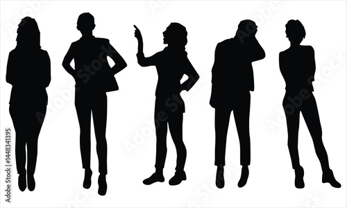 business woman silhouettes