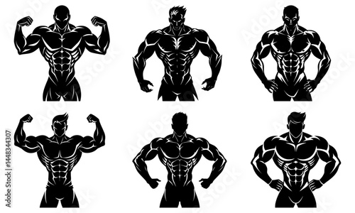 Muscle Man Silhouette vector illustration