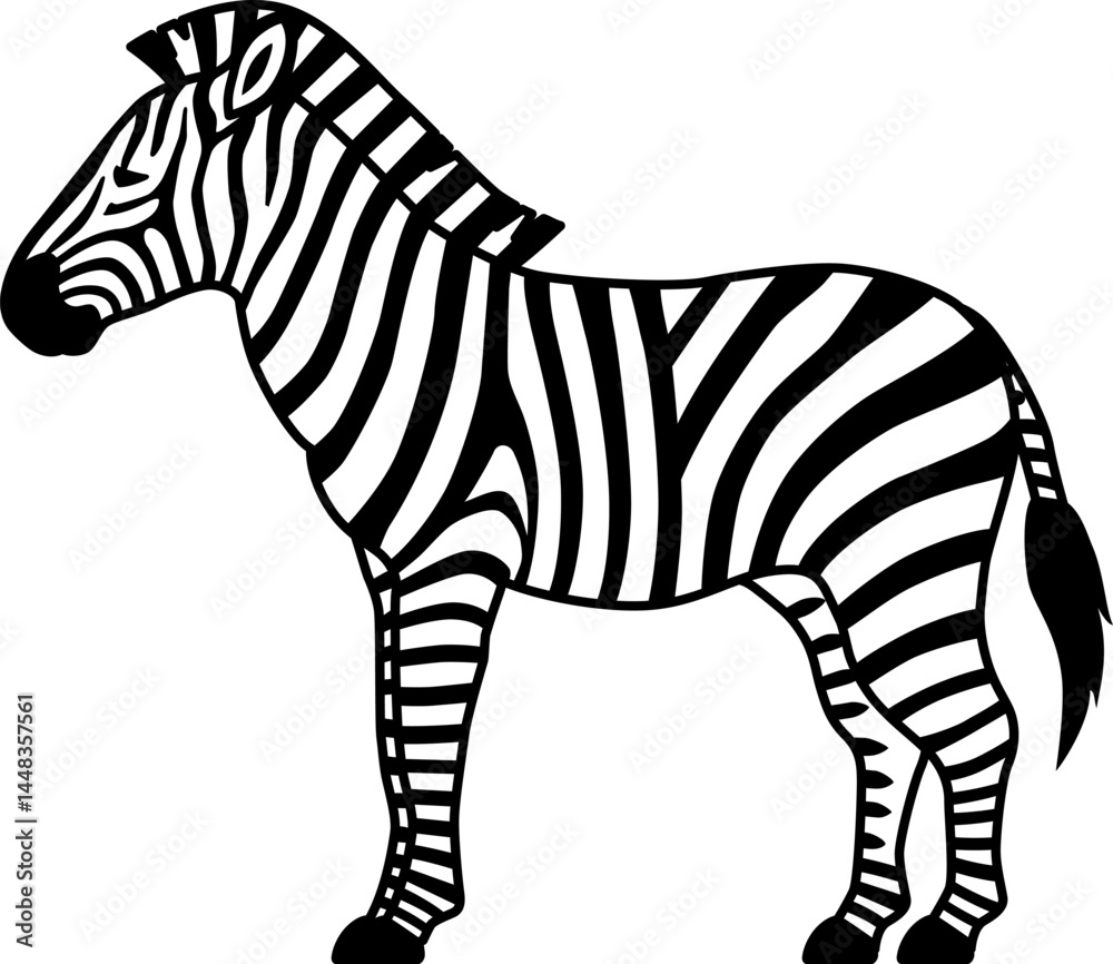 Fototapeta premium シマウマのアイコン