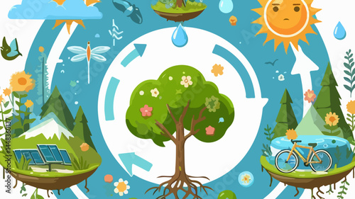 illustration of environmental pollution previntion 