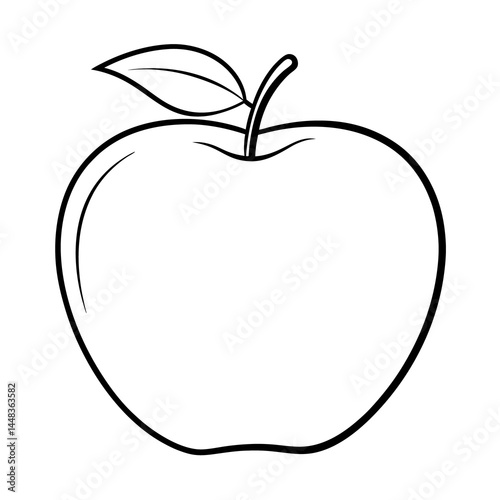  Apple line art  white background 