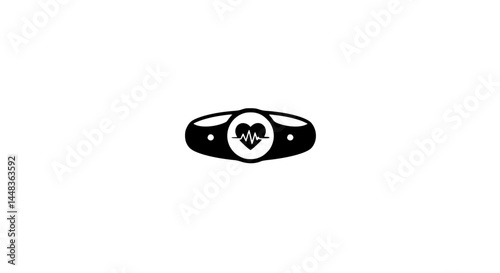 Pressure strap, black and white icon.