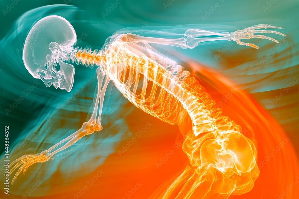 Medical ethics. Health problem. Emergency care. Metaphorical chronic back pain awareness of a long-lasting disorder. Chronic disorder - chronic back pain: abstract image of human state.