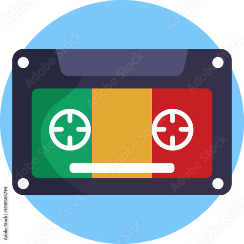 Classic reggae music cassette with dual reels and a label strip.