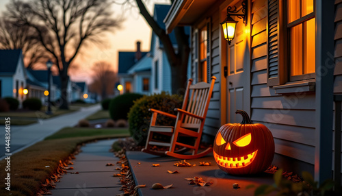 Autumn Porch Scene