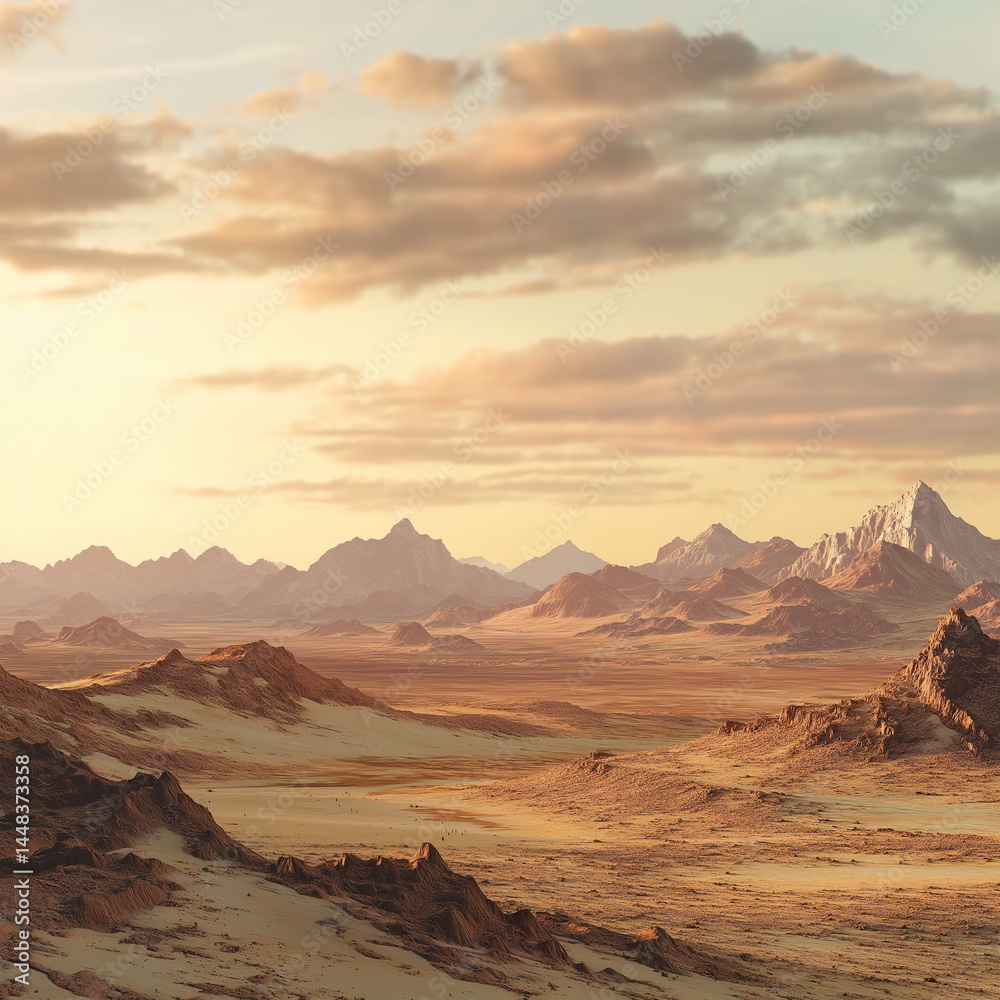 Naklejka premium sunset in the mountains