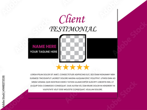 Client Review Testimonial Template Design
