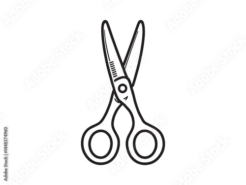 Bandage scissors line art icon healthcare equipment artwork
