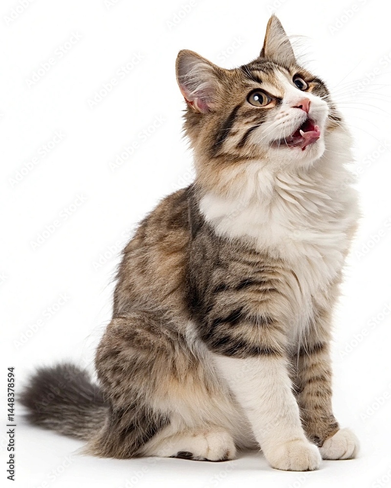 Obraz premium cat isolated on white background