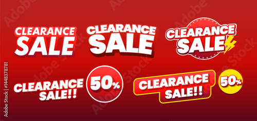 Collection Label Clearance Sale Design Advertising Flash Sale