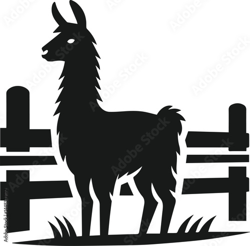 Llama vector silhouette