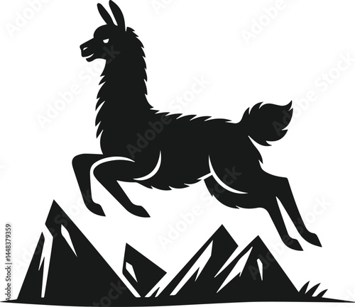 Llama vector silhouette