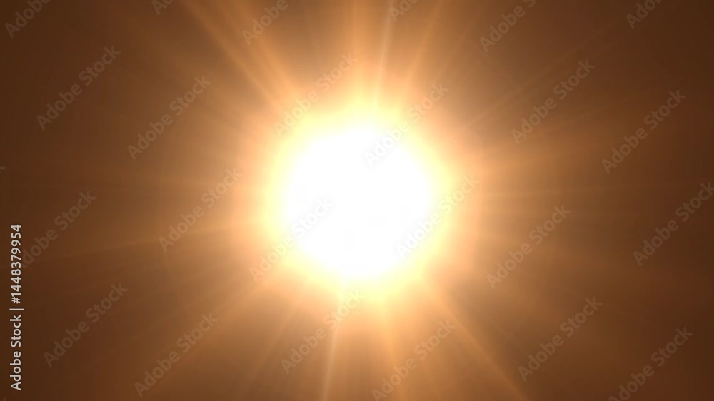 Bright light with lens flare effect in optical 