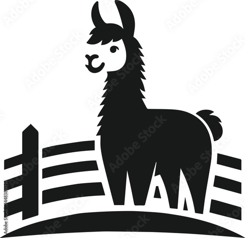 Llama vector silhouette