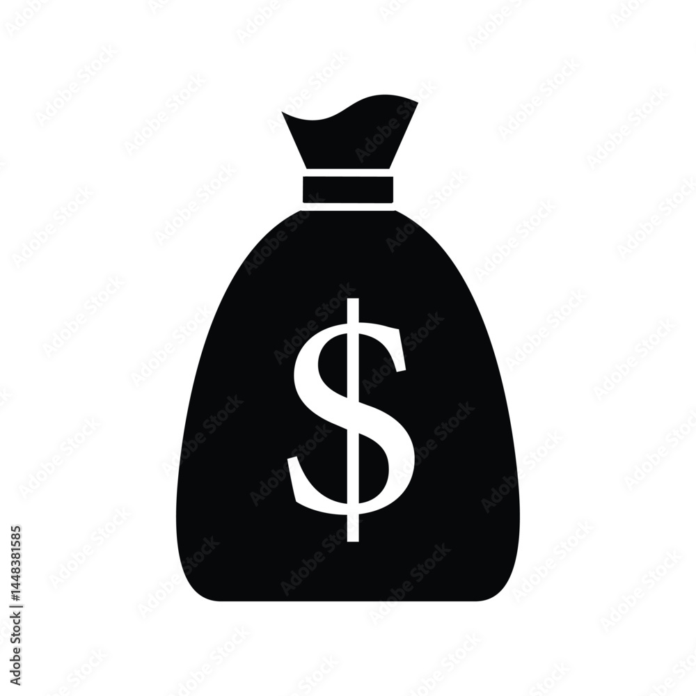 Money Bag icon. sign for mobile concept and web design. vector illustration Money Bag icon. sign for mobile concept and web design. vector illustration