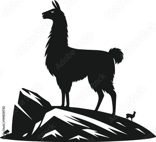 Llama vector silhouette