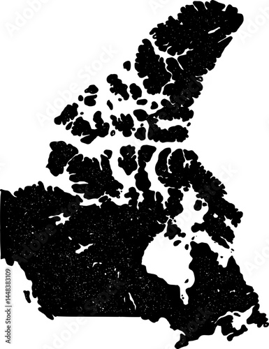 map of Canada provinces and territories in vintage style
