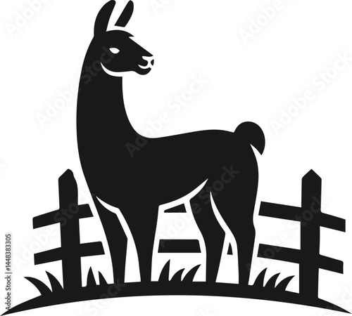 Llama vector silhouette