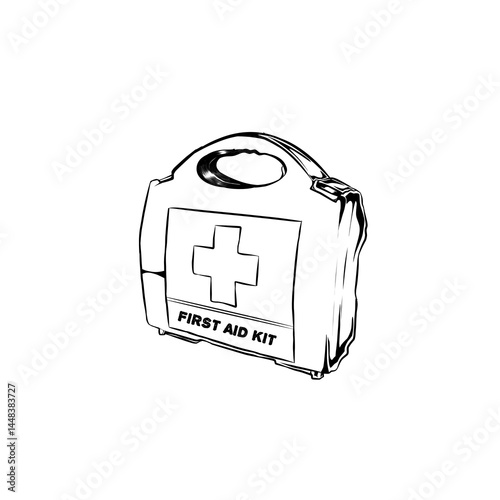 hand drawn vector medical bag