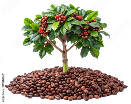 coffee beans isolated on white background