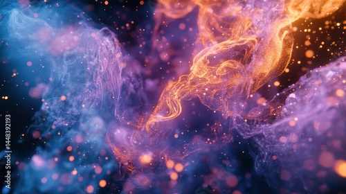 Wallpaper Mural Abstract swirling flames and smoke Torontodigital.ca