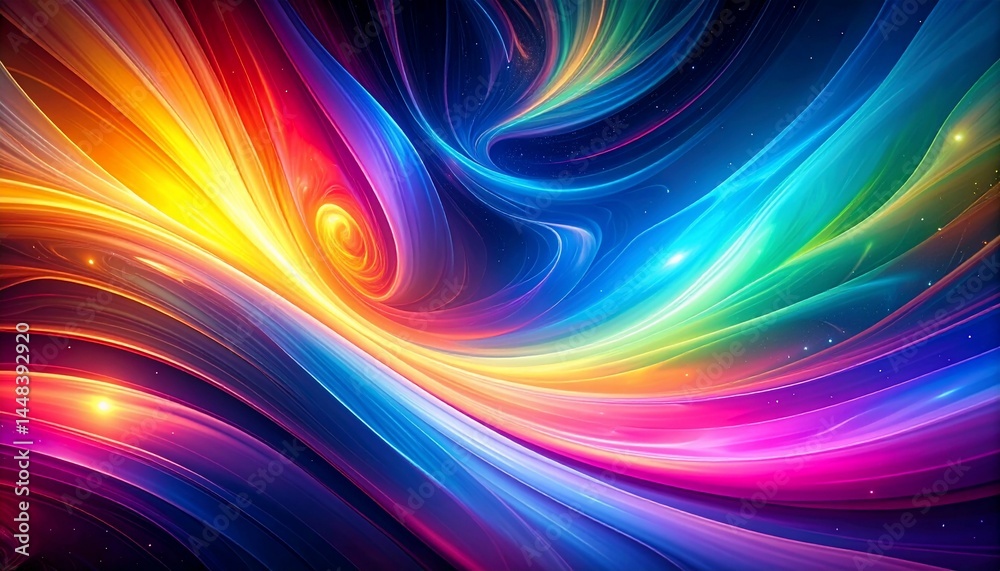 Fototapeta premium Chromatic Cascade Flowing Light Spectrum