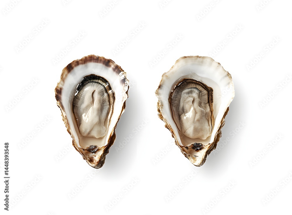 Oyster on a white background. Oyster on a white background.