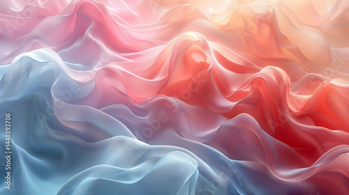 Pastel fabric waves with abstract texture.