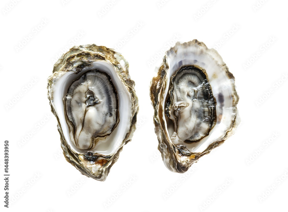 Oyster on a white background. Oyster on a white background.