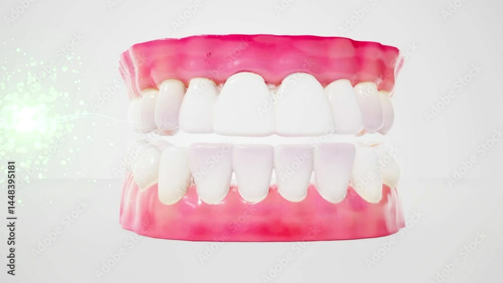 3D Illustration of Sparkling Teeth and Gums 3D Illustration of Sparkling Teeth and Gums