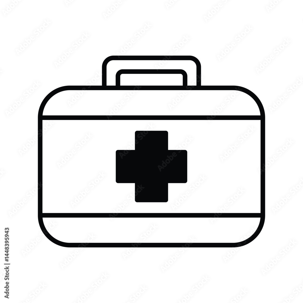 Medical box icon. First aid kit sign. vector illutration Medical box icon. First aid kit sign. vector illutration