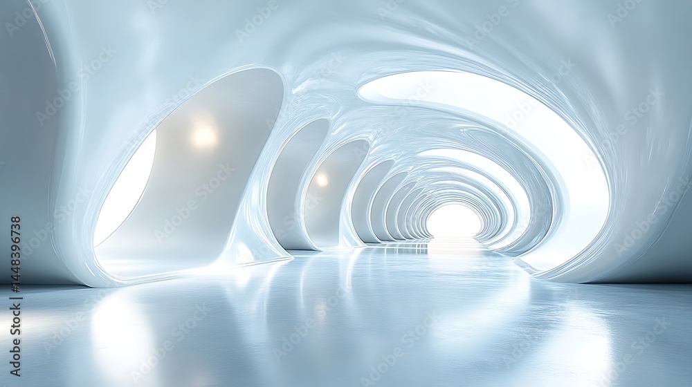 Fototapeta premium Fluid motion-inspired architecture interior high resolution images